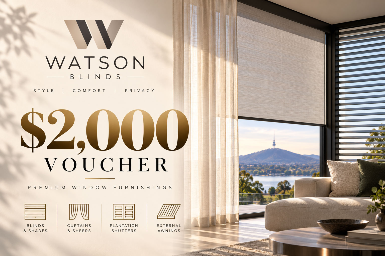 $2,000 Watson Blinds Voucher